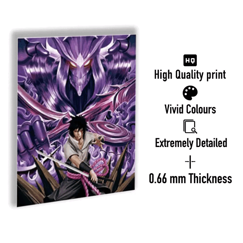 3D Lenticular Anime Poster 30x40cm – Sasuke, Madara, Itachi | Transition Flip & Motion Effect - Drakon Lifestyle India
