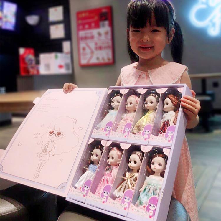 Set of 8 Exquisite Fashion Dolls – Collectible Mini Dolls with Stylish Outfits - Drakon Lifestyle India