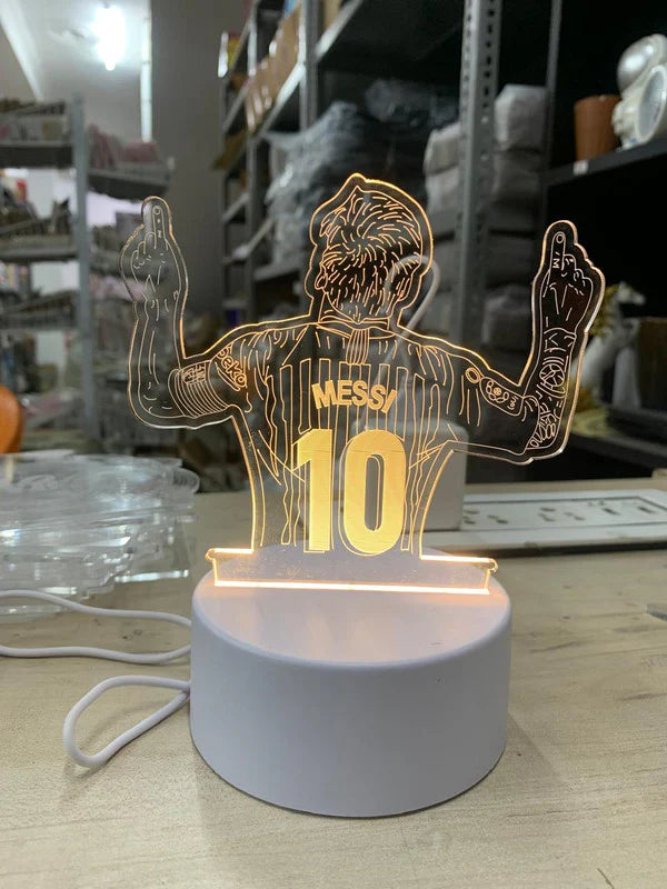 Messi “10” 3D LED Night Lamp – Acrylic Football Art Lamp