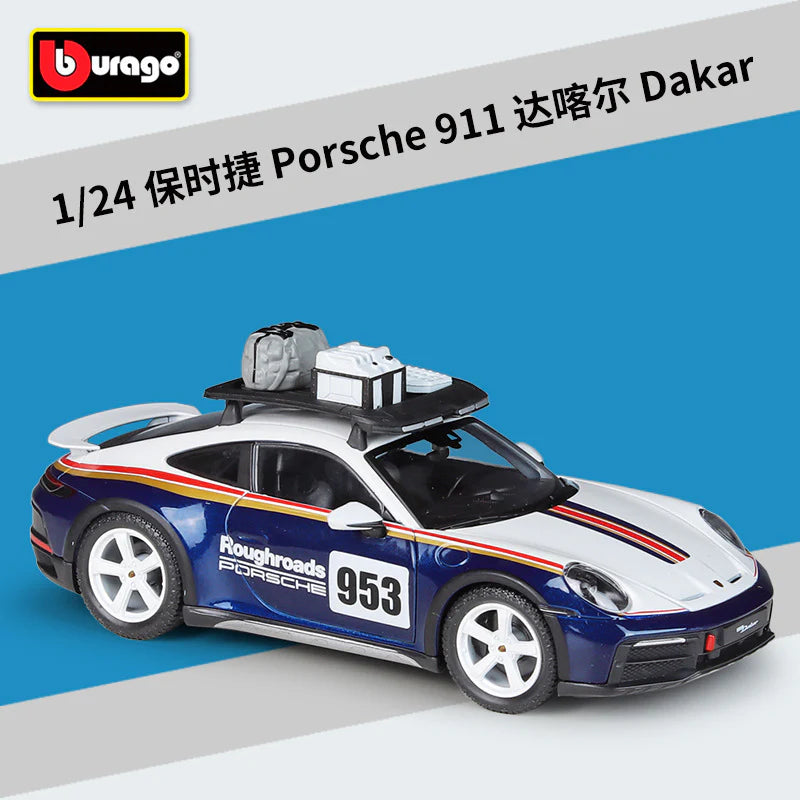 Porsche 911 Dakar Diecast Car Model – 1:24 Scale Off-Road Racing Edition