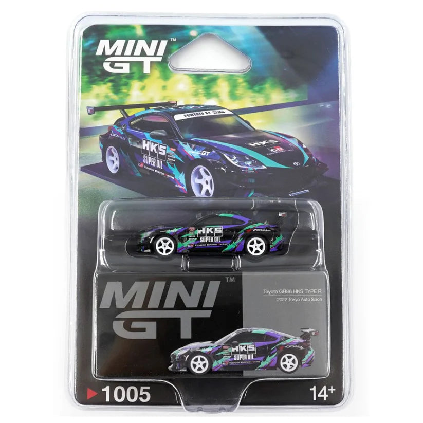 1:64 HKS GR86 Black Diecast Model Car – Mini GT Collector Edition