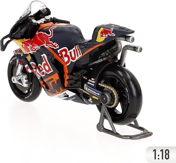 1:18 scale model KTM RC16 MotoGP Factory Racing Red Bull motorcycle rear view