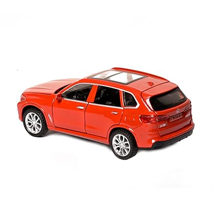 1:32 Scale Metal BMW X5 Diecast Model Toy Car with Openable Doors, Lights & Music (Red)