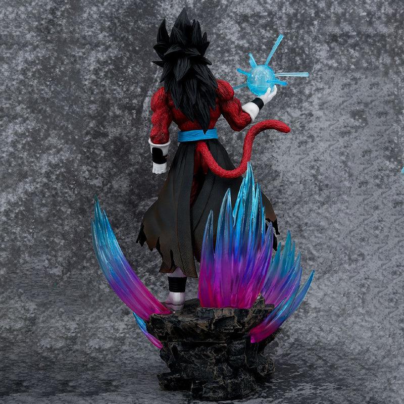 Dragon Ball Super Saiyan 4 Vegeto PVC figure with LED, energy effects, and two heads, anime decor
