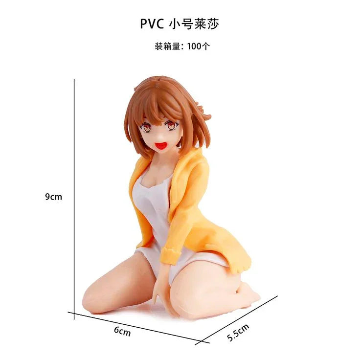 Anime Girl Sitting Pose Figure – 9 cm Reisalin Stout Inspired Collectible - Drakon Lifestyle India