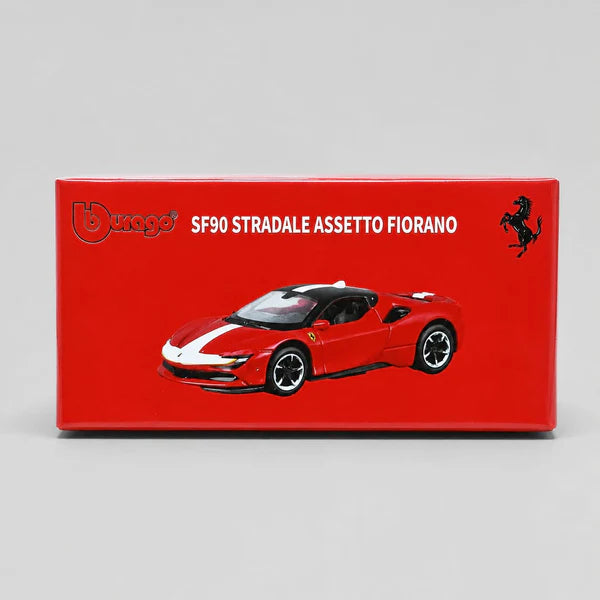 Bburago Ferrari SF90 Stradale 1:64 Scale Die Cast Model Car – Standard & Assetto Fiorano Variants