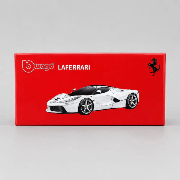 Bburago LaFerrari 1:64 Scale Die Cast Model Car – White Official Collectible