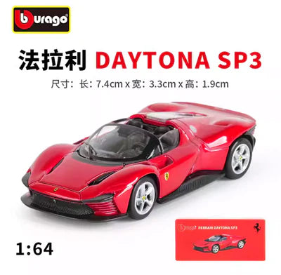 Bburago Ferrari Daytona SP3 Diecast Model Car – 1:64 Scale Collectible
