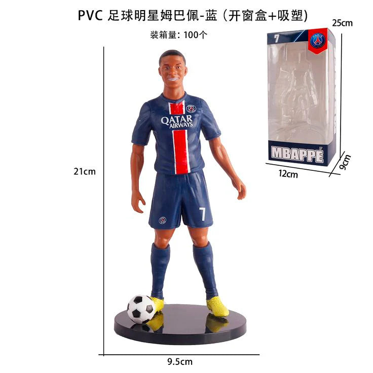 Blue Striker No.7 Football Star Figure – 21 cm PVC with Display Box
