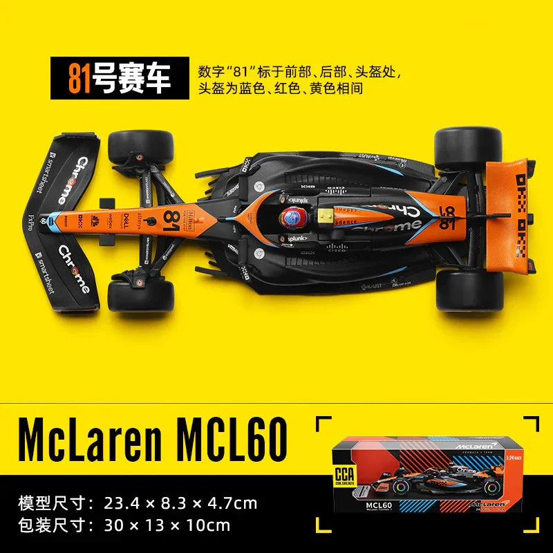 McLaren MCL60 Formula 1 Diecast Car 1:24 – Collectible Racing Model - Drakon Lifestyle India