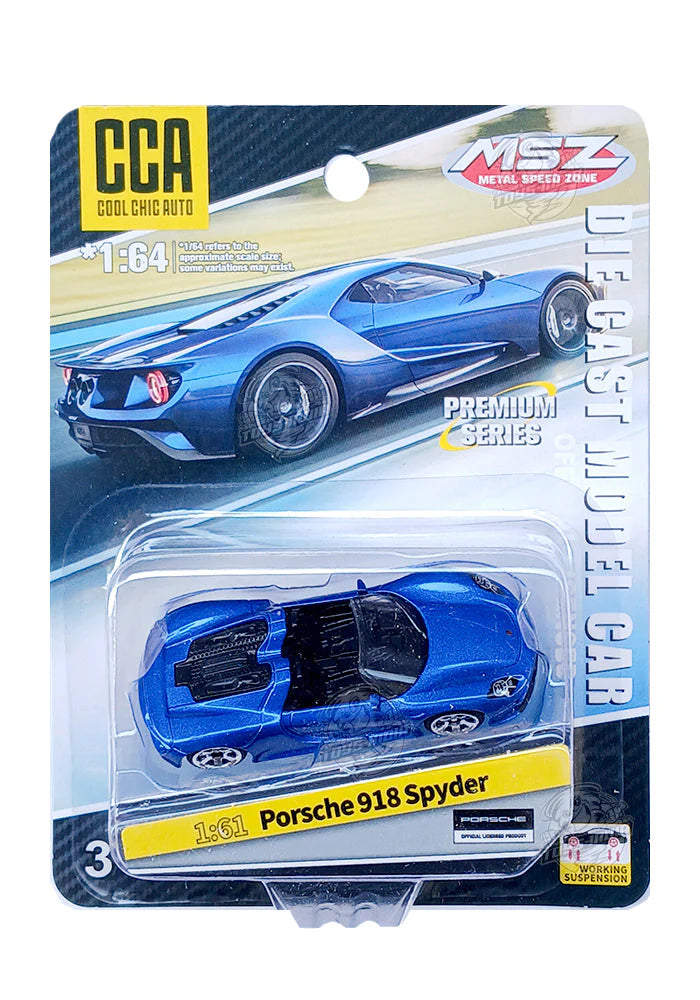 Porsche 918 Spyder 1:64 Scale Diecast Model Car – Premium Series