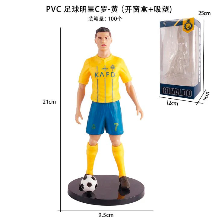 Desert King No.7 Football Star Figure – 21 cm Yellow Jersey PVC with Box