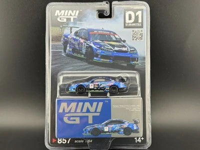 1:64 Nissan Silvia D1 GP Blue Diecast Model Car – Mini GT Collector Edition