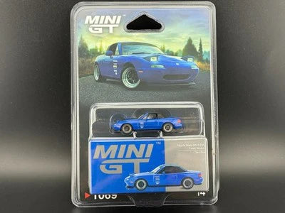 Mini GT Mazda Miata MX-5 (NA) Tuned Dark Blue Limited Edition Diecast Car β 1:64 Scale