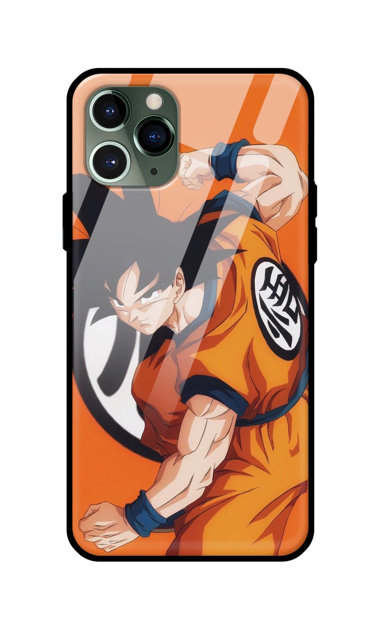 Dragon Ball Z Goku Ultra Hybrid Printed Designer Glass Back Case | Anime-Themed Stylish & Protective Cover - Drakon Lifestyle India