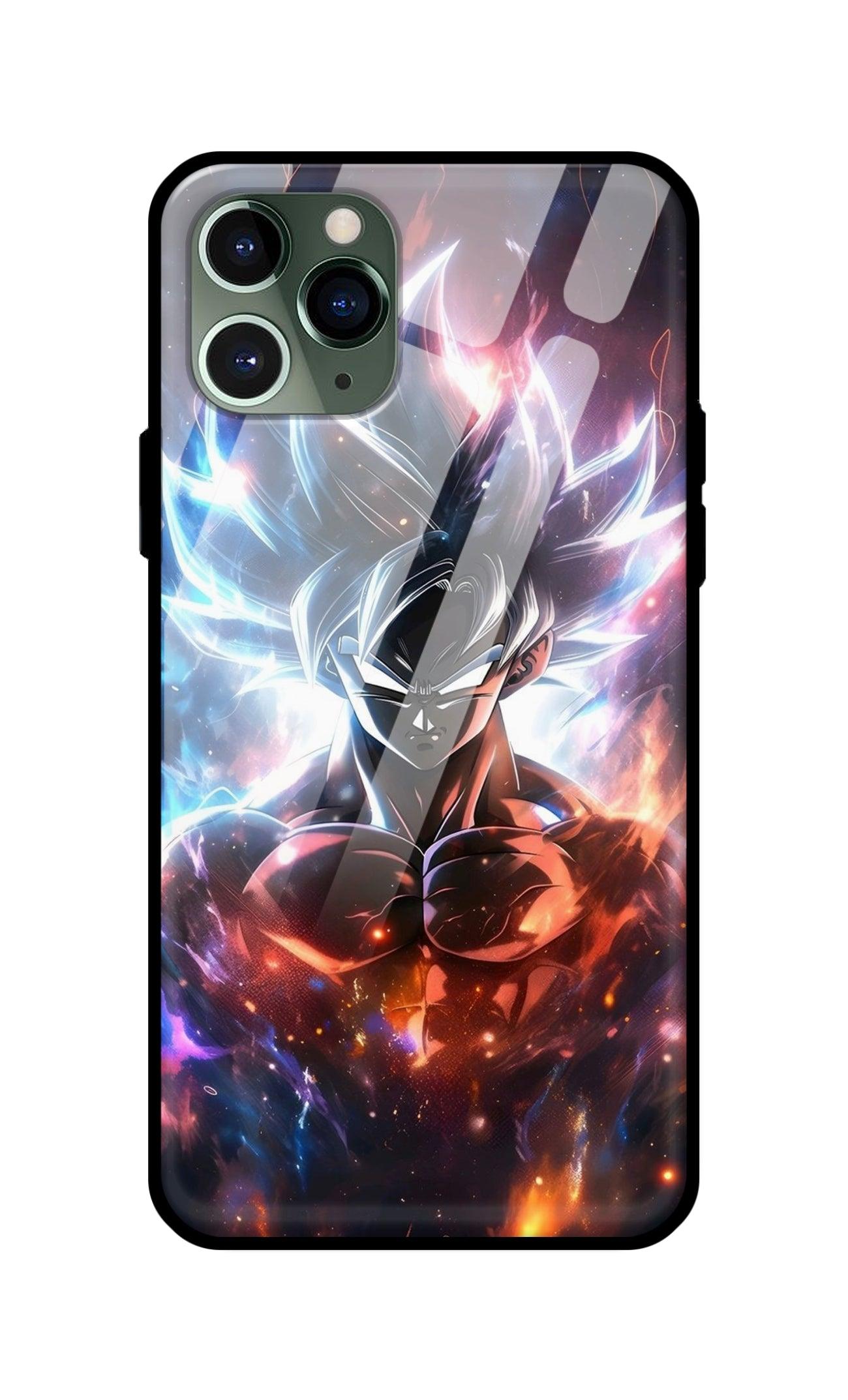 Dragon Ball Z Goku Ultra Hybrid Printed Designer Glass Back Case | Anime-Themed Stylish & Protective Cover - Drakon Lifestyle India