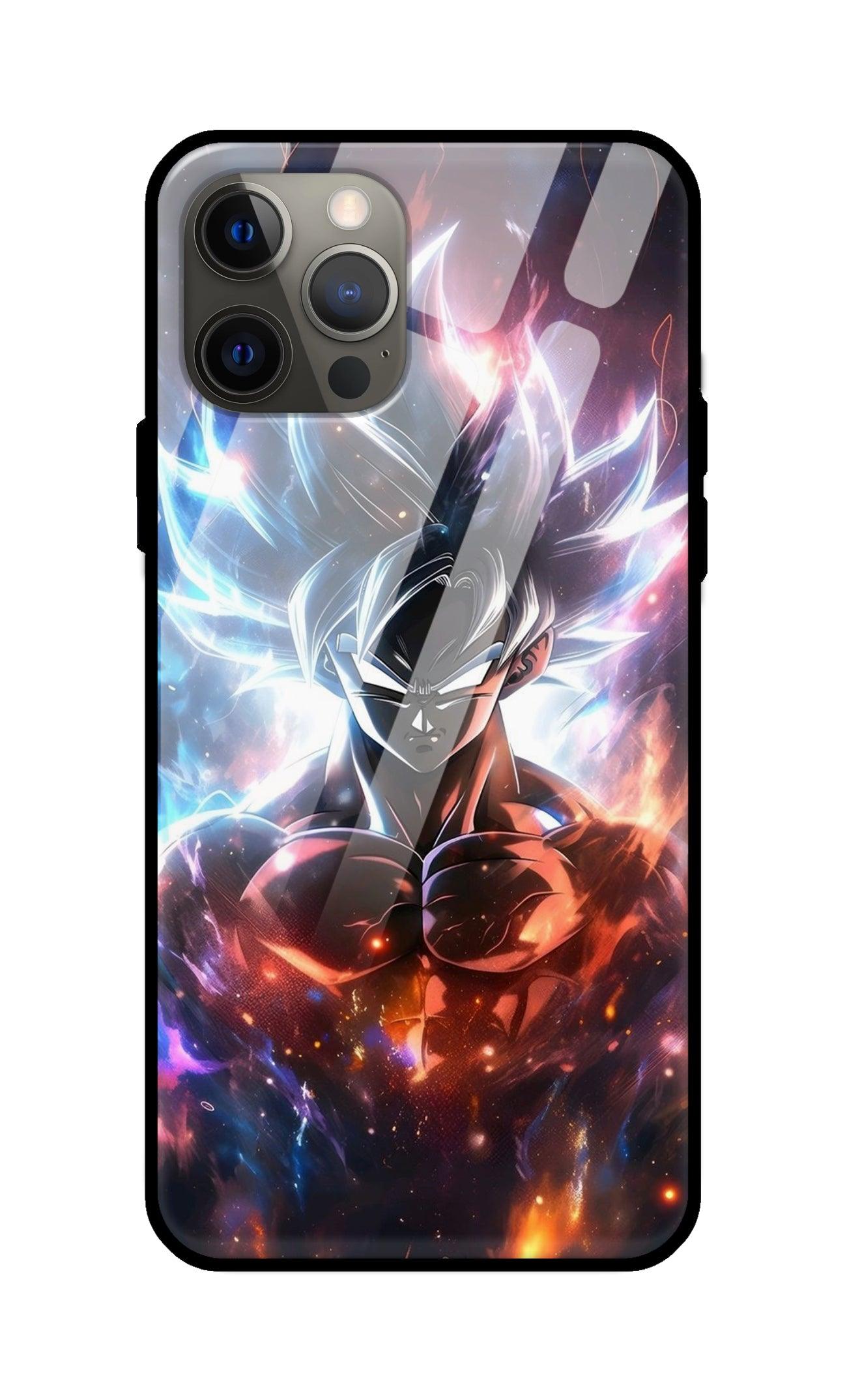Dragon Ball Z Goku Ultra Hybrid Printed Designer Glass Back Case | Anime-Themed Stylish & Protective Cover - Drakon Lifestyle India