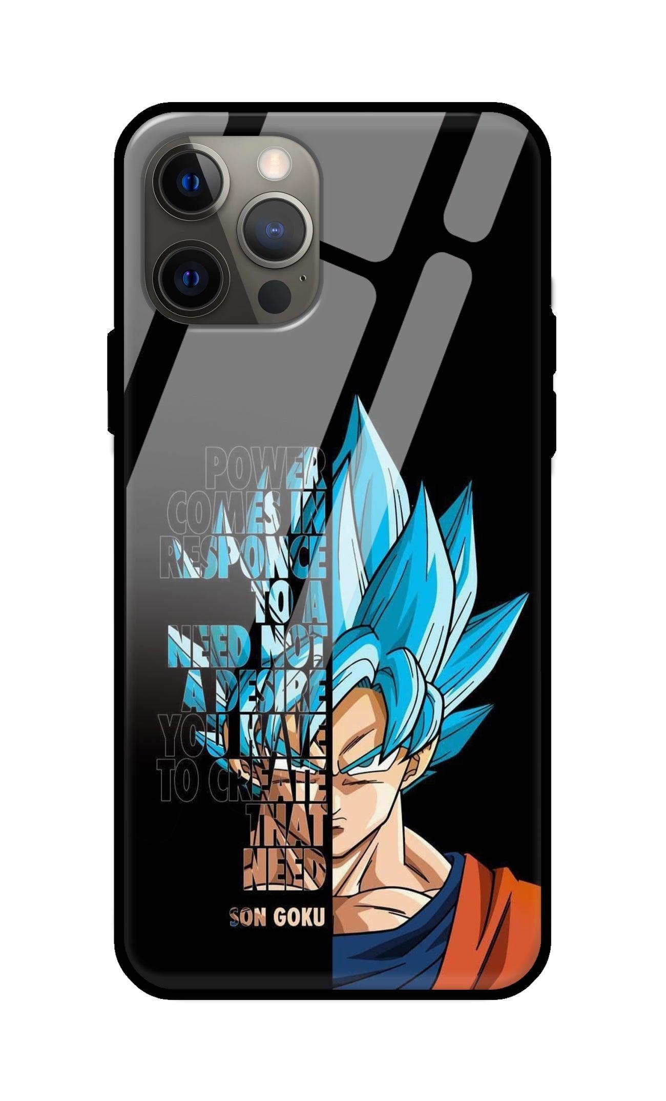 Dragon Ball Z Goku Ultra Hybrid Printed Designer Glass Back Case | Anime-Themed Stylish & Protective Cover - Drakon Lifestyle India
