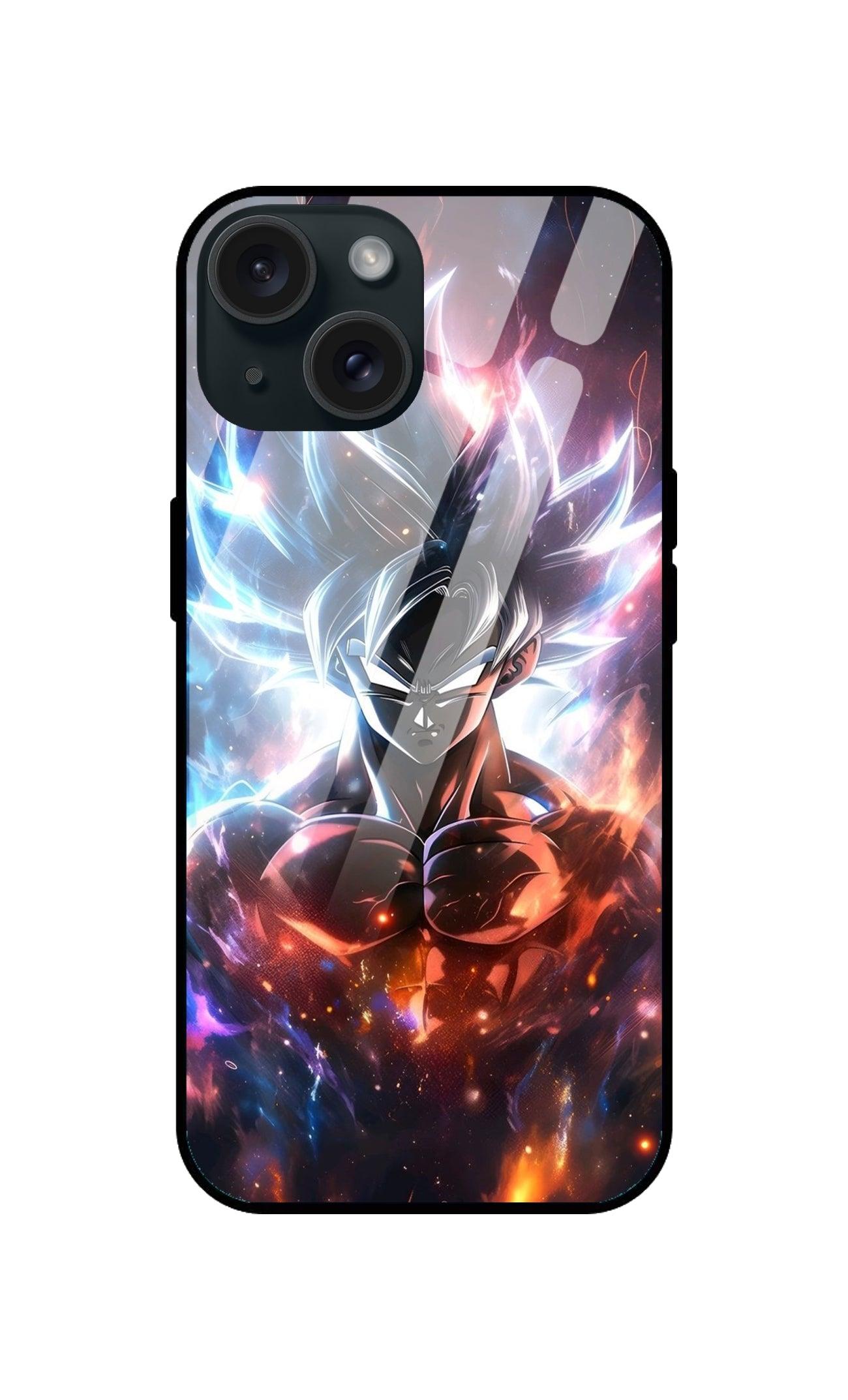 Dragon Ball Z Goku Ultra Hybrid Printed Designer Glass Back Case | Anime-Themed Stylish & Protective Cover - Drakon Lifestyle India