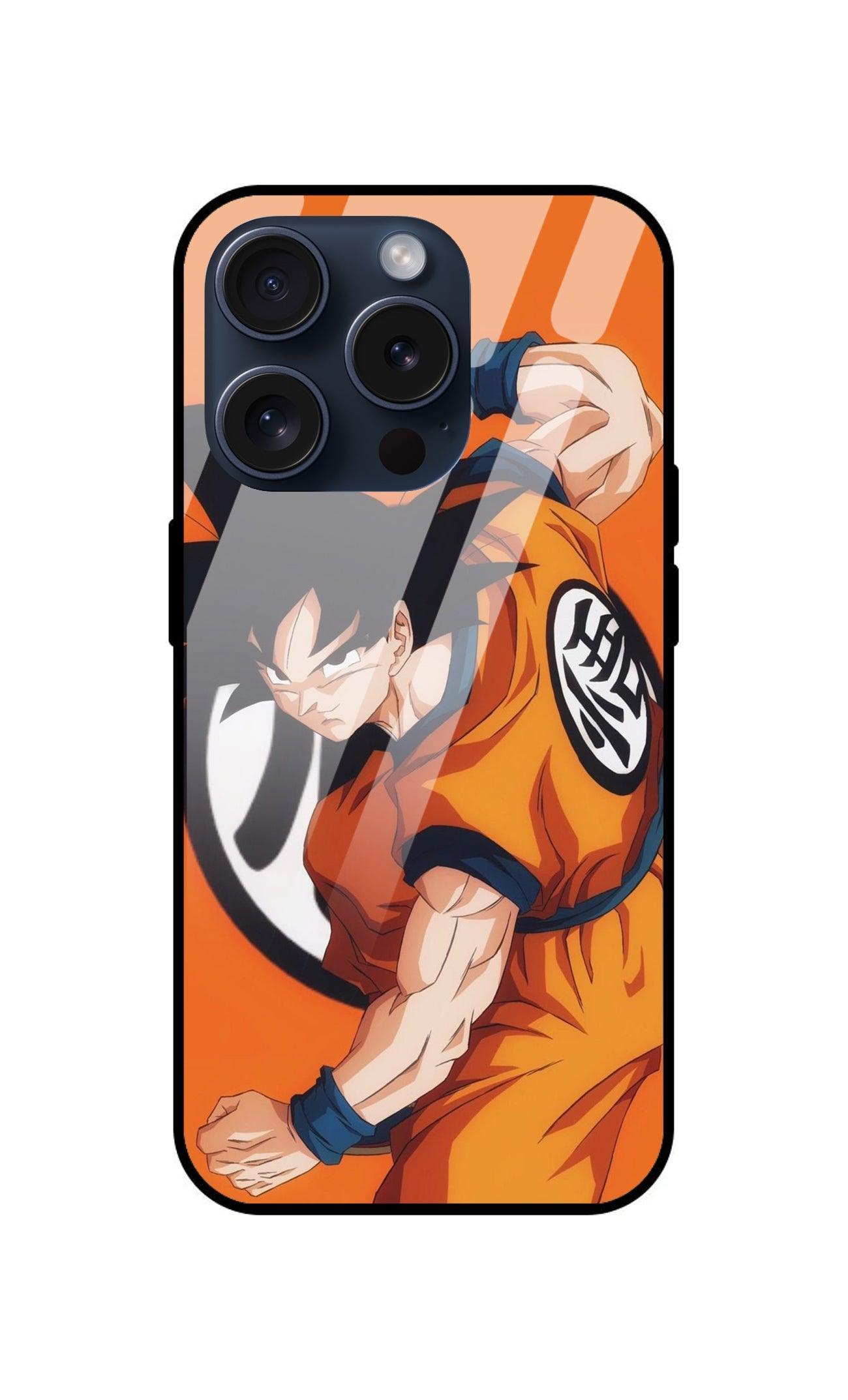 Dragon Ball Z Goku Ultra Hybrid Printed Designer Glass Back Case | Anime-Themed Stylish & Protective Cover - Drakon Lifestyle India