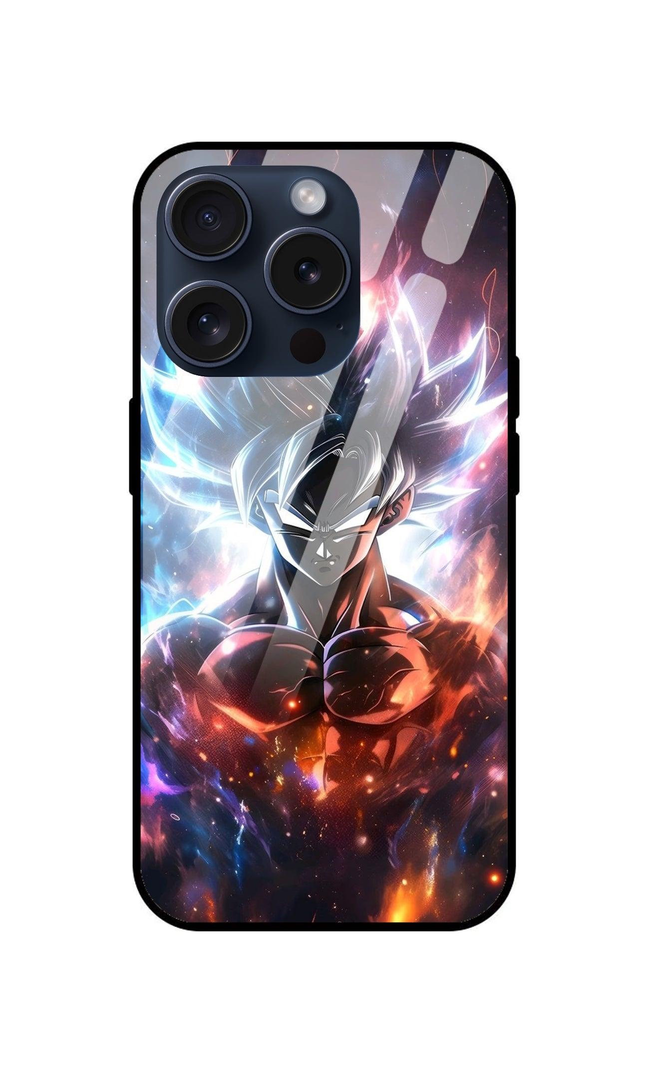 Dragon Ball Z Goku Ultra Hybrid Printed Designer Glass Back Case | Anime-Themed Stylish & Protective Cover - Drakon Lifestyle India