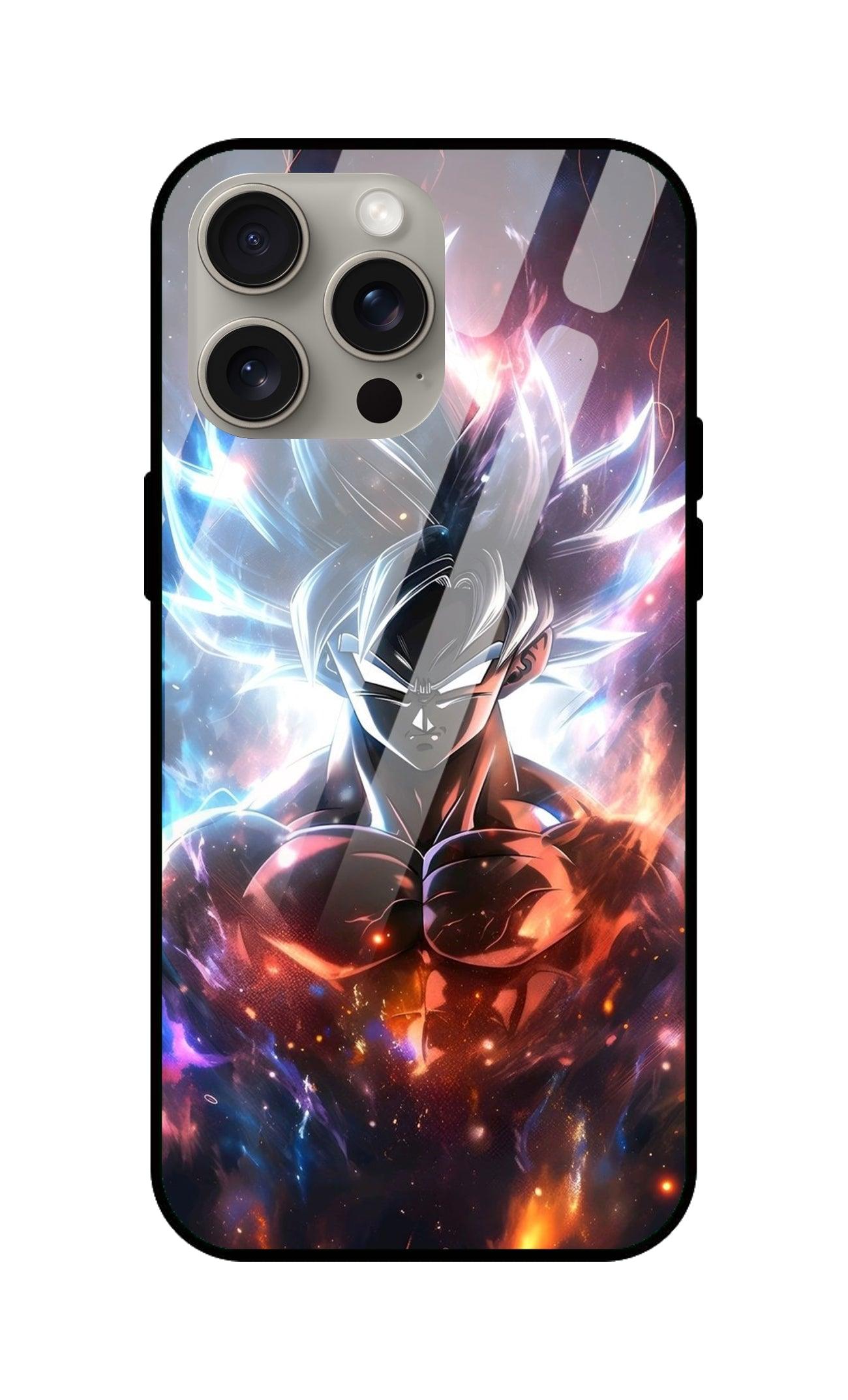 Dragon Ball Z Goku Ultra Hybrid Printed Designer Glass Back Case | Anime-Themed Stylish & Protective Cover - Drakon Lifestyle India