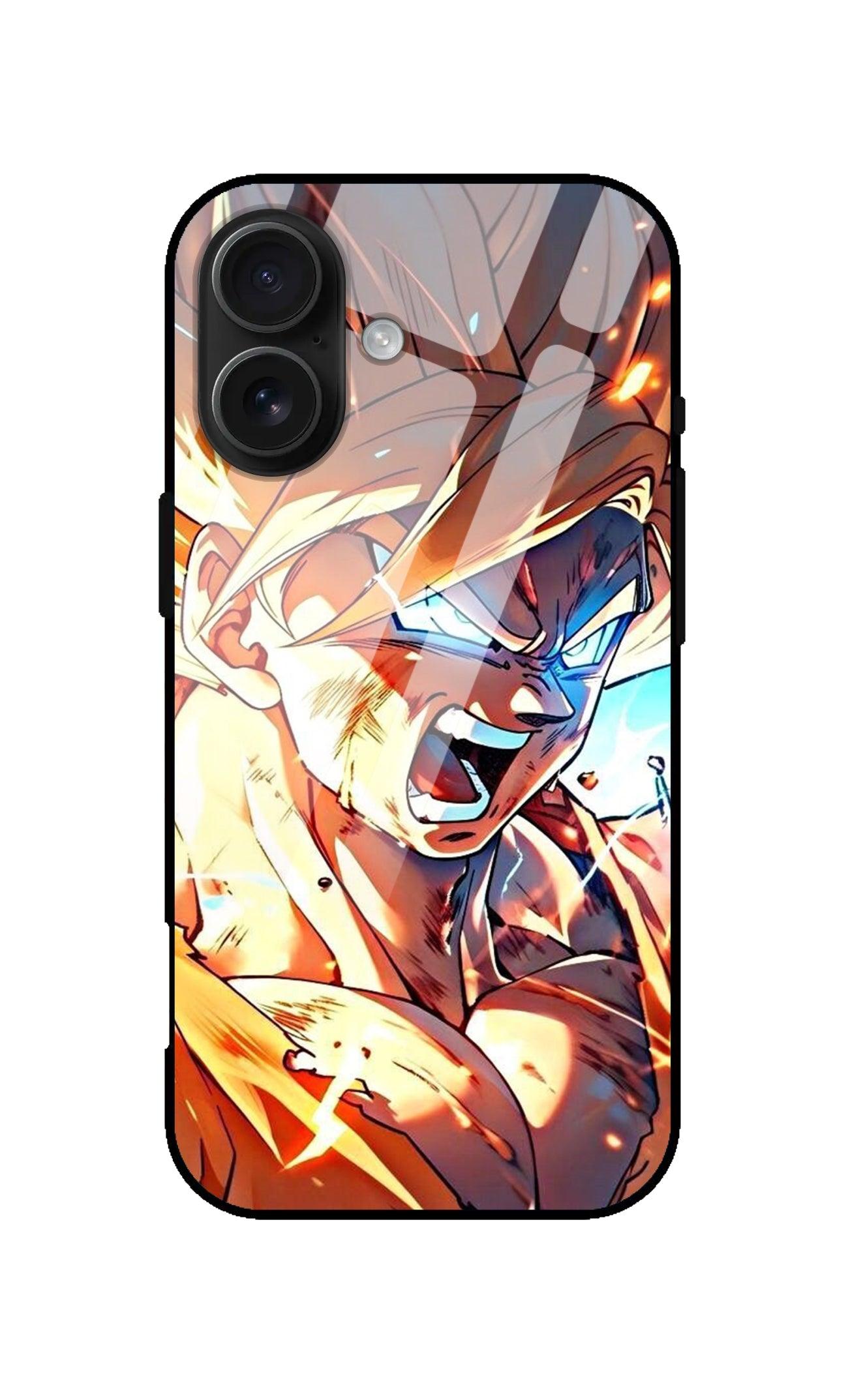 Dragon Ball Z Goku Ultra Hybrid Printed Designer Glass Back Case | Anime-Themed Stylish & Protective Cover - Drakon Lifestyle India
