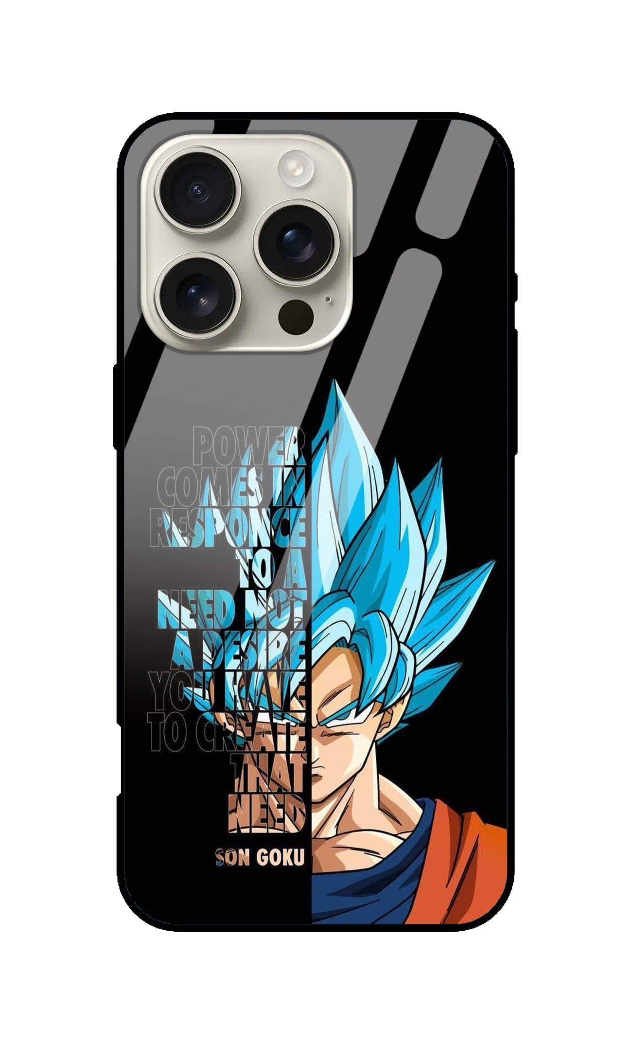 Dragon Ball Z Goku Ultra Hybrid Printed Designer Glass Back Case | Anime-Themed Stylish & Protective Cover - Drakon Lifestyle India