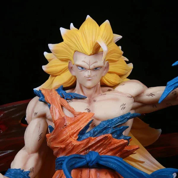 DBZ Goku Power LED Light-Up Action Figure with Interchangeable Heads – 43 cm - Drakon Lifestyle India