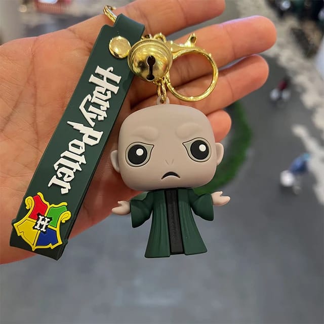 HP Voldemort Rubber Keychain – Dark Wizard with Harry Potter Strap