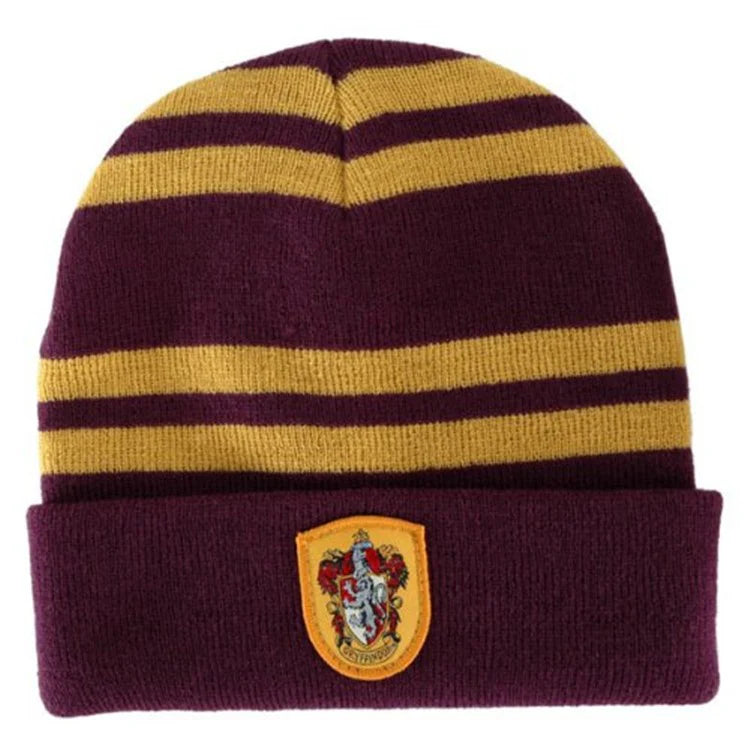 Gryffindor Winter Cap β Red & Gold Striped Wizard Beanie