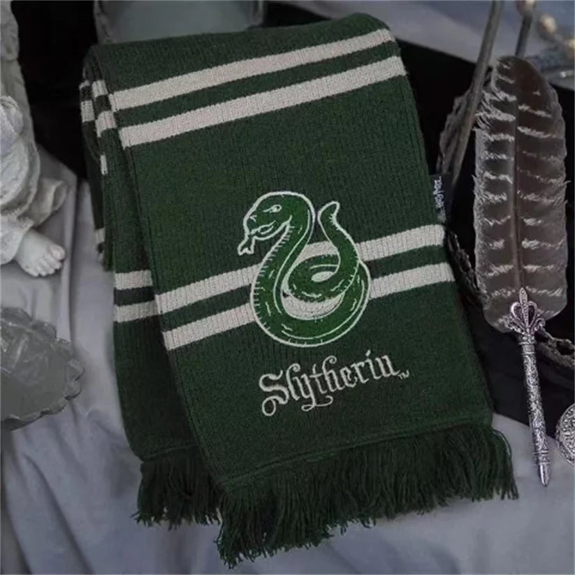 Slytherin Muffler Scarf Premium – High Quality Wizard House Knit Scarf