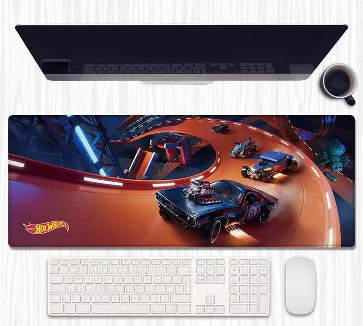 Hot Wheels Racing Track Desk Mat - Gaming Mouse Pad Deskmate