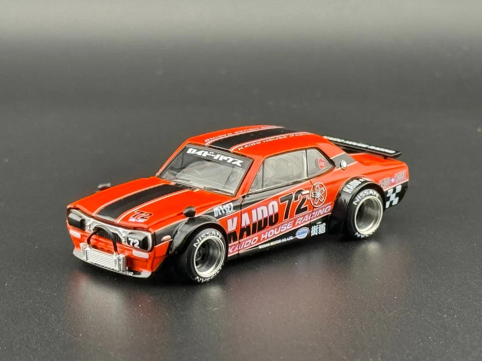 1:64 Kaido House x Mini GT Nissan Skyline 2000GT-R (KPGC10) Kaido Racing V1 #195 Diecast – Limited Edition