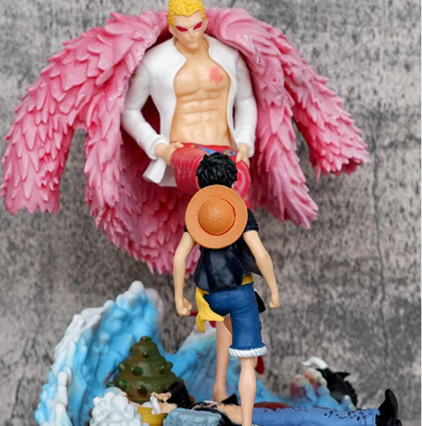 Luffy vs Doflamingo Battle Diorama Figure – 25 cm One Piece Collectible