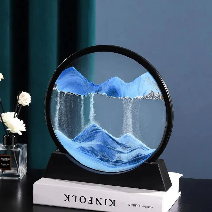 Medium Creative Moving Sand Art Painting – 7 Inch Round Dynamic Decor