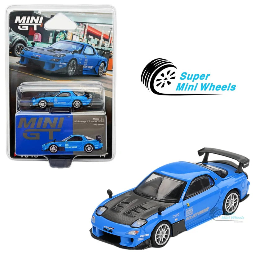 1:64 Mazda RX-7 RE-Amemiya 20B NA 3Rotor-7 Blue Diecast – Mini GT Collector Edition (#1046)