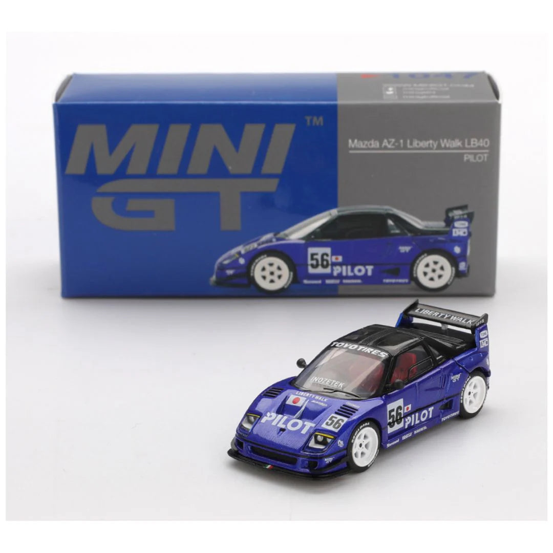 1:64 Mazda AZ-1 Liberty Walk LB40 PILOT #56 Diecast – Mini GT Collector Edition (#1047)