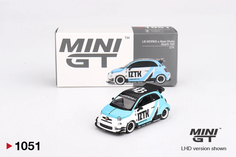 1:64 Abarth 595 LB-WORKS x Abas Works IZTK Diecast – Mini GT Collector Edition (#1051)