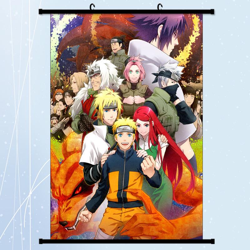 Naruto Full Family Wall Scroll Poster – Team 7 & Hokage Generations