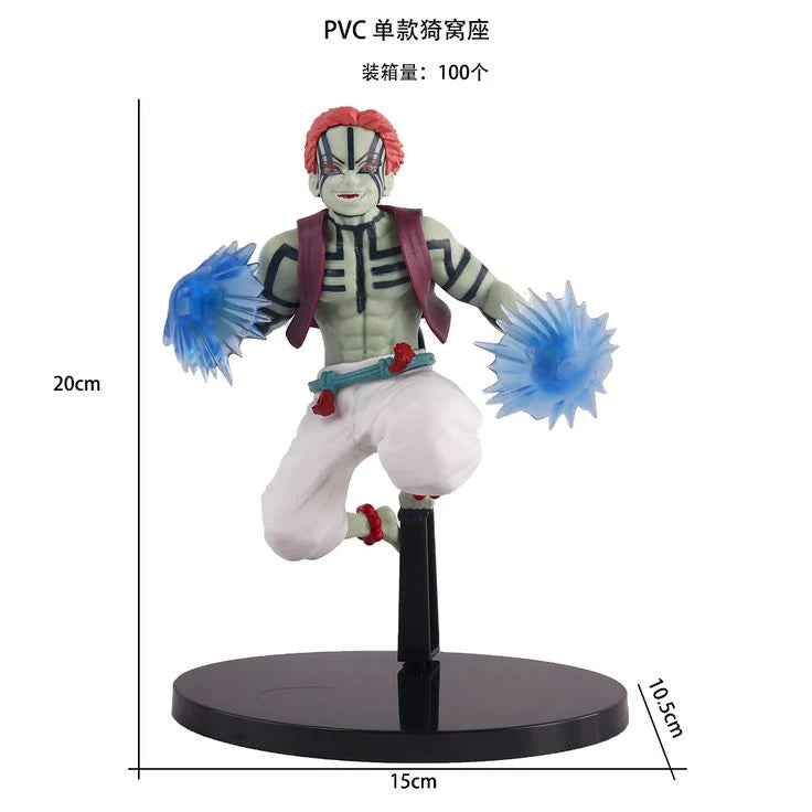 Sky Strike Akaza Figure – Floating Demon with Blue Energy Fists