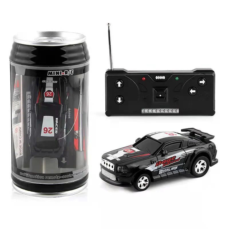 1:64 RMZ City Dodge Challenger SRT Demon (Black) Coke Can Mini Speed Drift Diecast Car with Wireless Remote Control