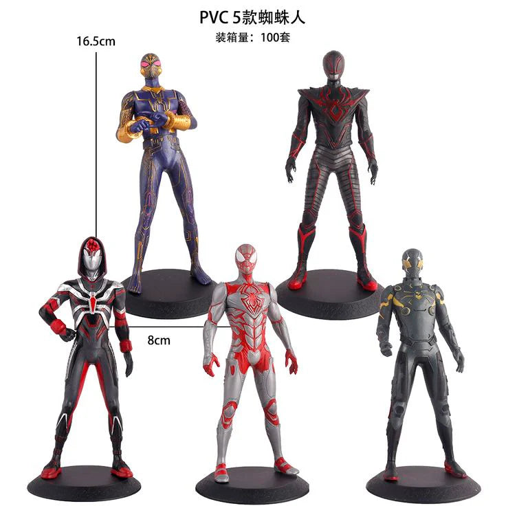 Spider Hero Team – 5 Figure Set 16.5 cm PVC Action Figures with Stands