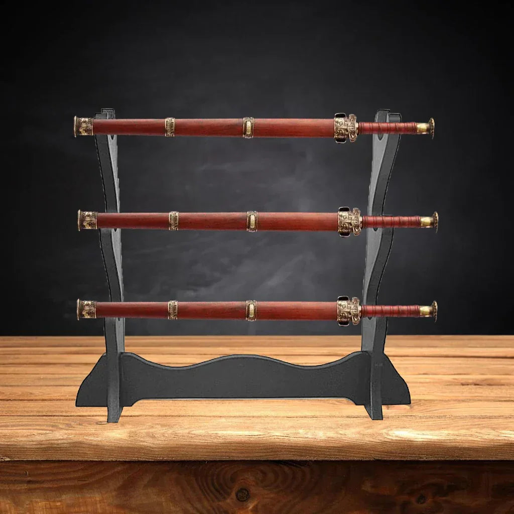 Wooden Katana Stand – Sword Holder Rack for Katana Display - Drakon Lifestyle India