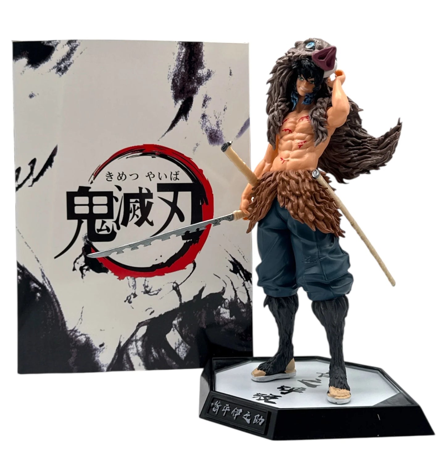 Wild Boar Blade Fighter Figure 30 cm – Dual Sword Anime Collectible with Base