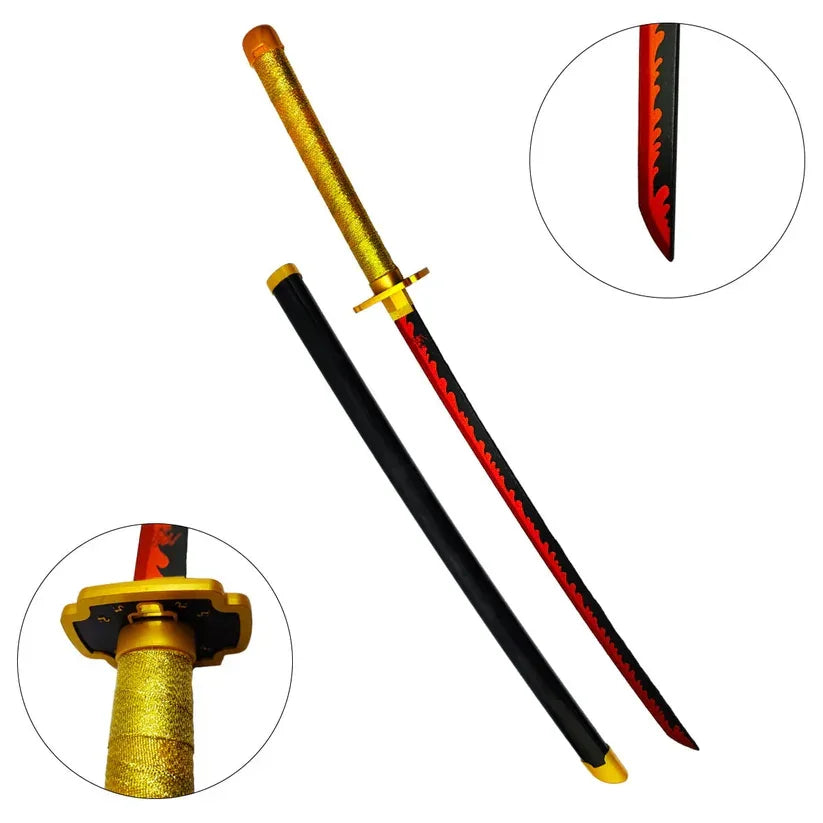 Demon Slayer: Kimetsu no Yaiba – 104 cm Wooden Katana Anime Cosplay - Drakon Lifestyle India