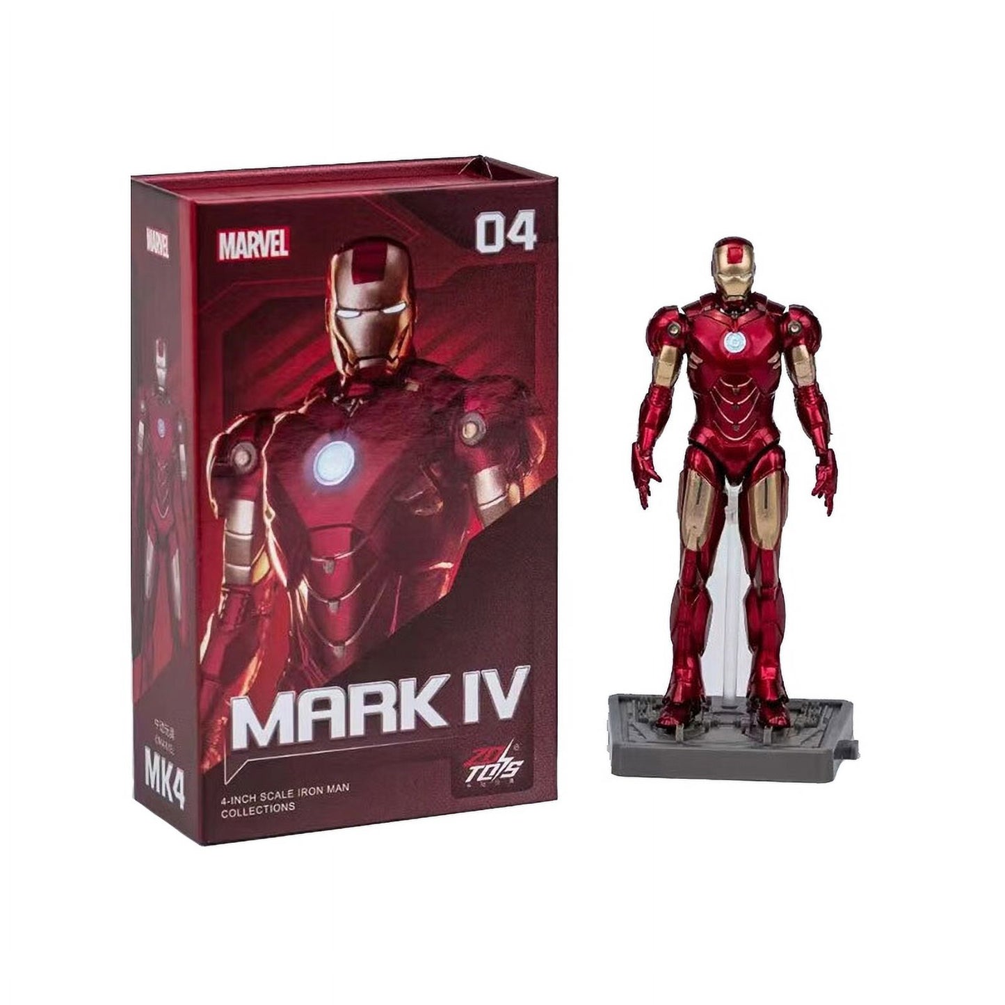 Iron Man Mark 4 Action Figure 10cm – Marvel Red & Gold Armor Collectible