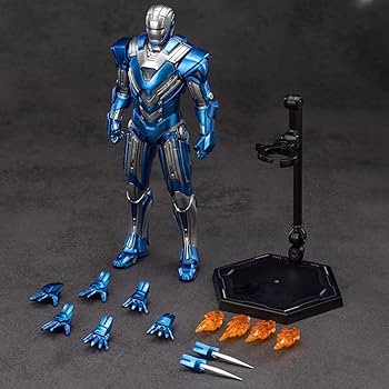 Iron Man Mark 30 (Blue Steel) Deluxe Action Figure 10cm – Marvel Armor Collectible
