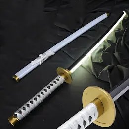 Zoro White LED Wooden Katana – 104 cm Anime Display Replica (Fully Assembled)