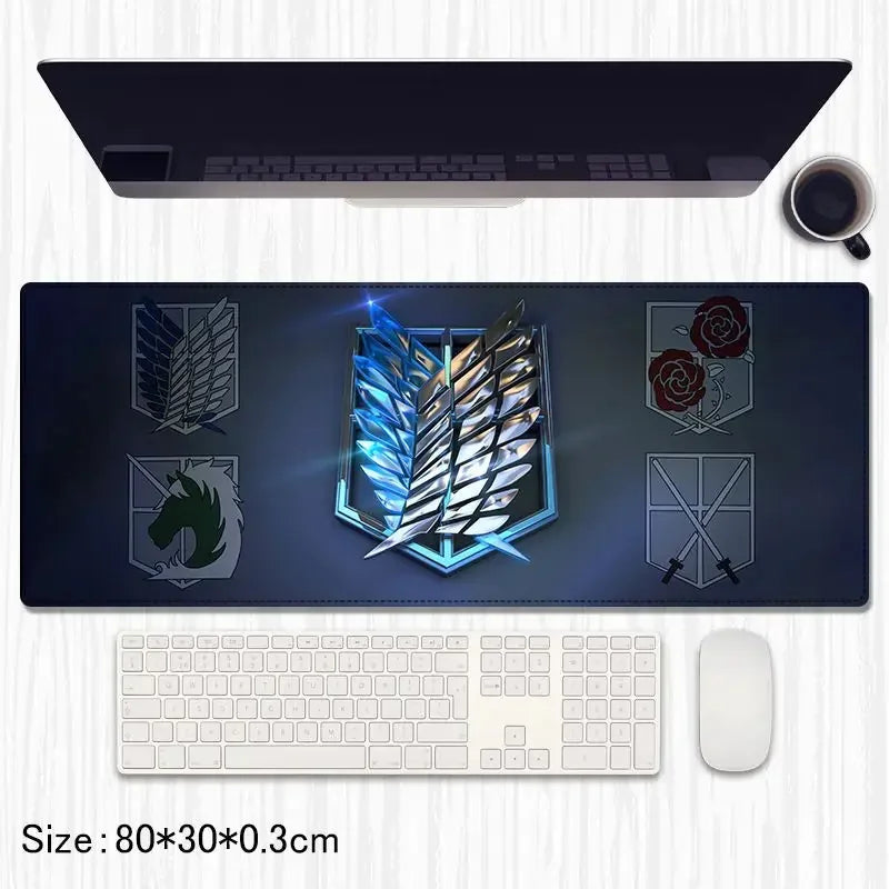 Attack on Titan Anime Extended Gaming Mouse Pad – 80×30 cm - Drakon Lifestyle India